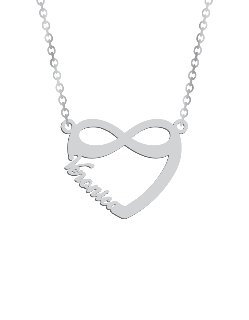 Heart Infinity Name Necklace - Prime & Pure