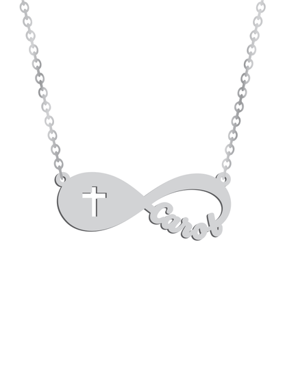 Infinity Cross Name Necklace - Prime & Pure