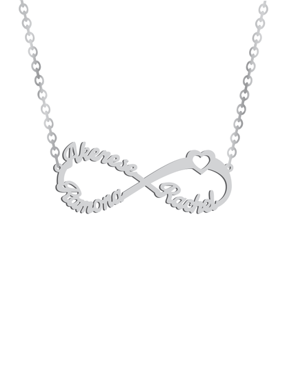 Infinity Family Names Necklace - Prime & Pure