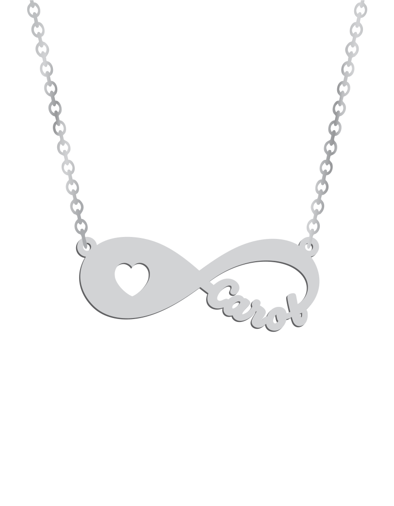 Infinity Heart Name Necklace - Prime & Pure