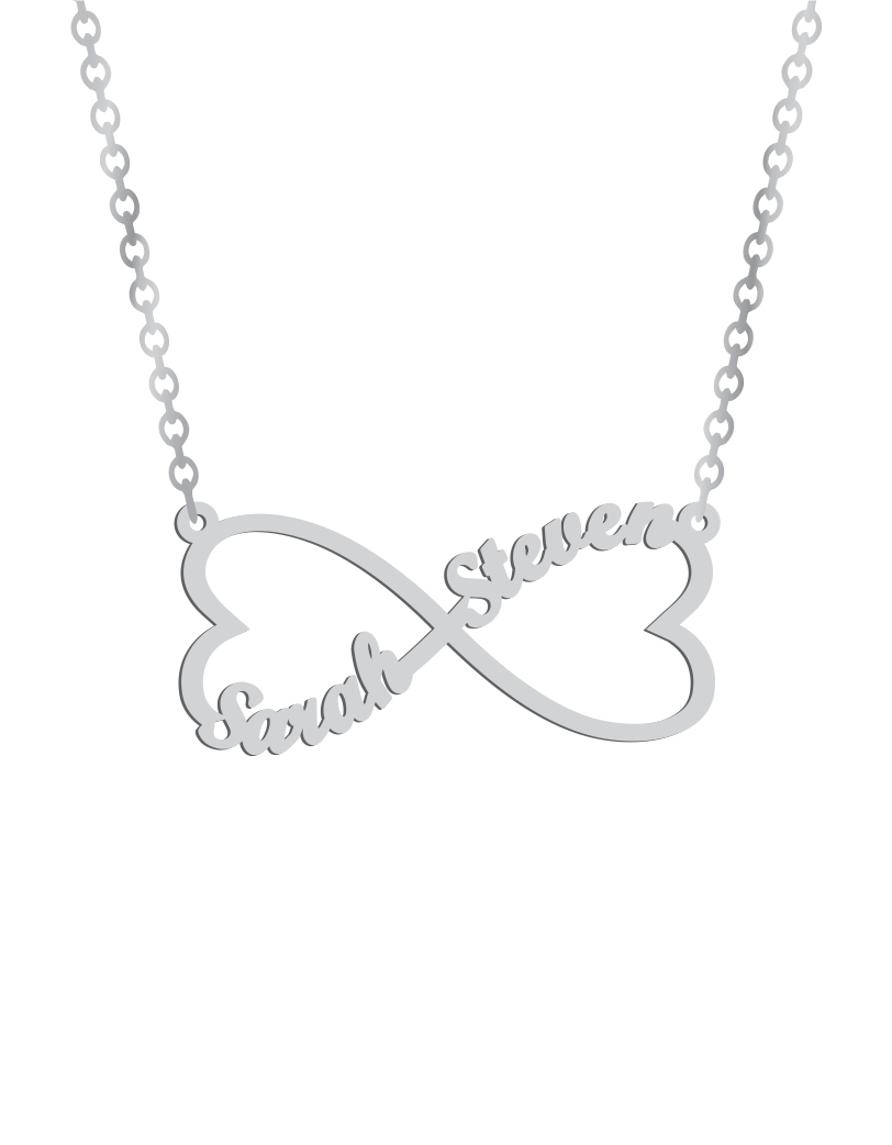 Infinity Of Hearts Names  Necklace - Prime & Pure