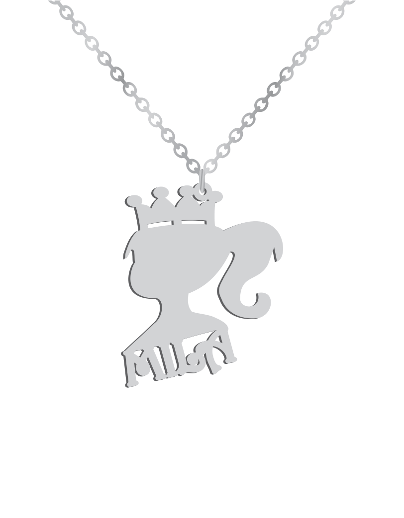 Princess Crown Name Necklace - Prime & Pure