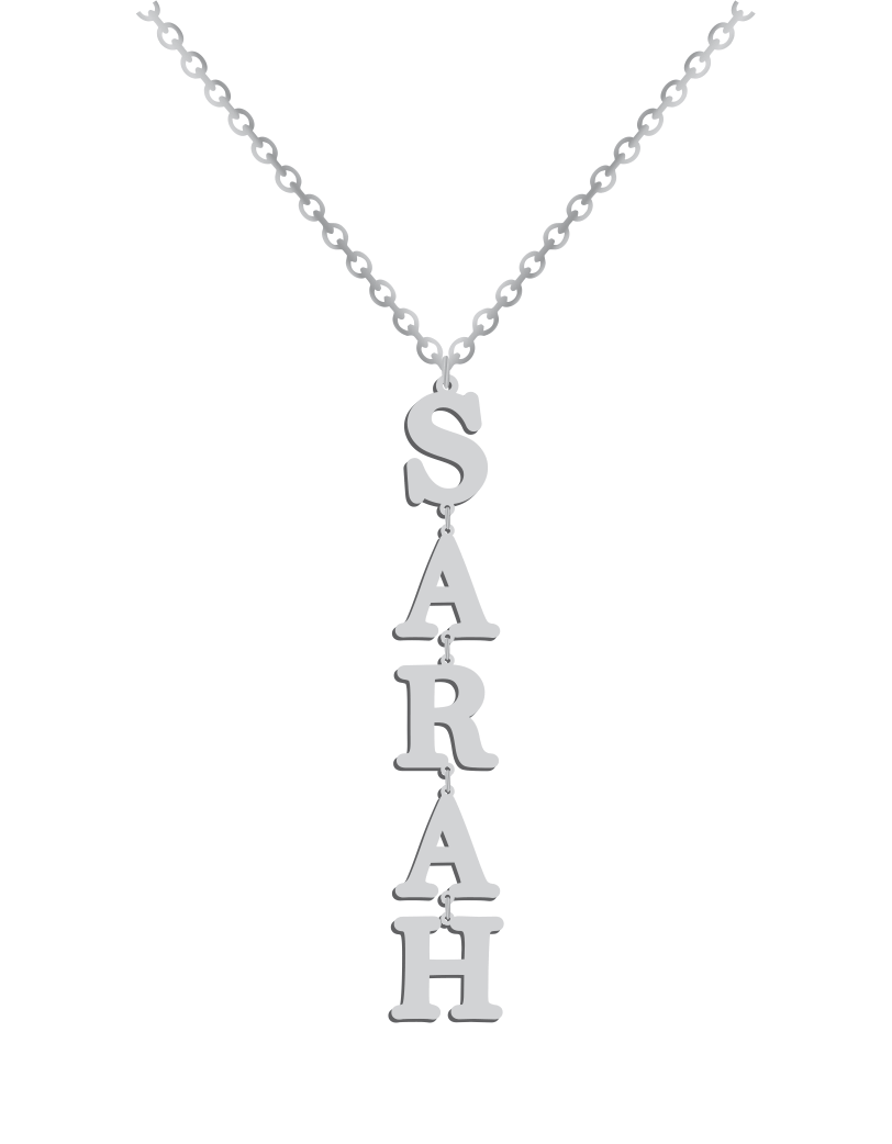 Vertical Letters Name Necklace - Prime & Pure