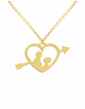 Couples Heart Arrow Engraved Names Necklace - Prime & Pure