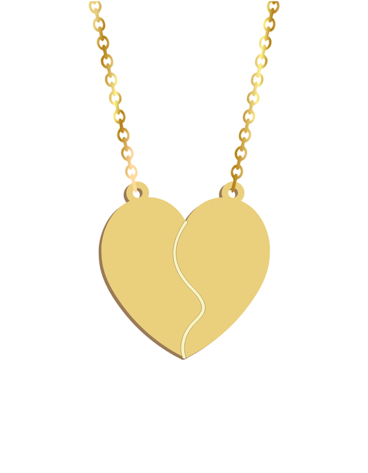 Engraved Couples Heart Names Necklace - Prime & Pure