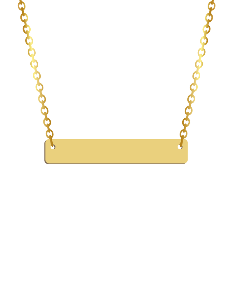 Engraved Name Bar Necklace - Prime & Pure