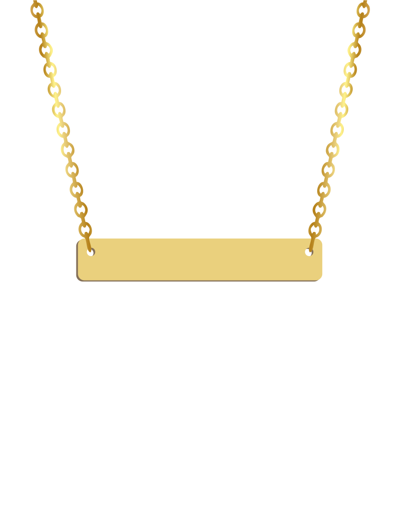 Engraved Name Bar Necklace - Prime & Pure