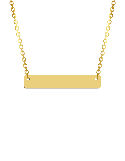 Engraved Name Bar Necklace - Prime & Pure