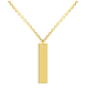 Engraved Vertical Bar Necklace - Prime & Pure