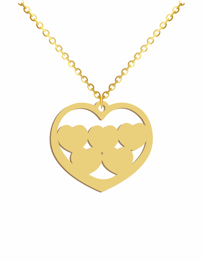 Family Hearts Names Necklace - Prime & Pure