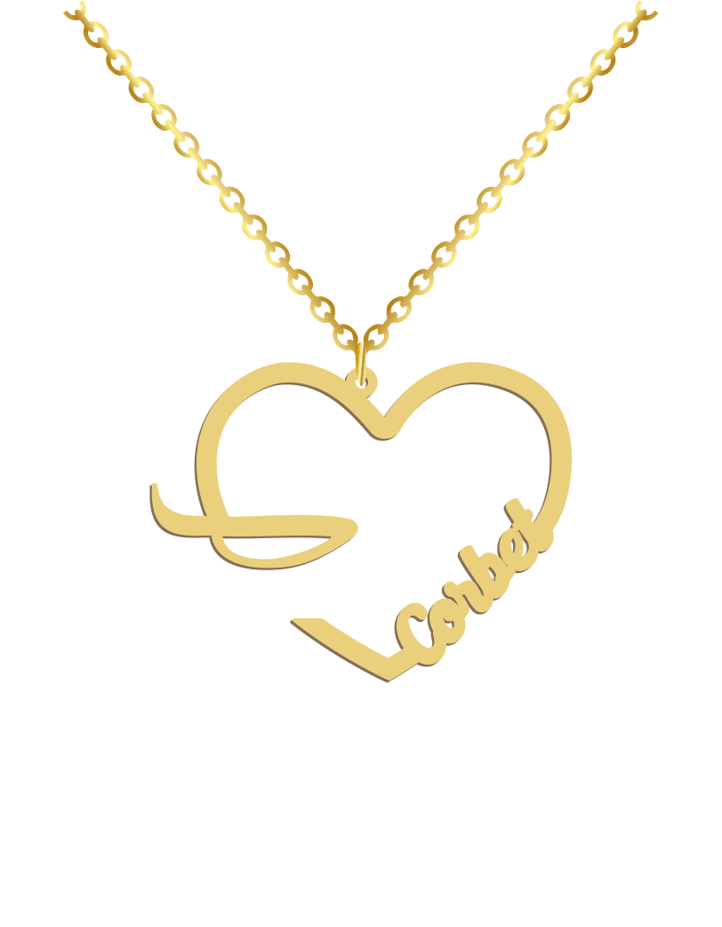 Heart Signature Name Necklace - Prime & Pure