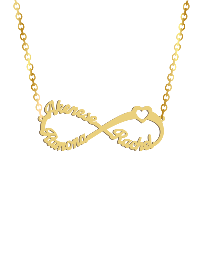 Family name store necklace gold