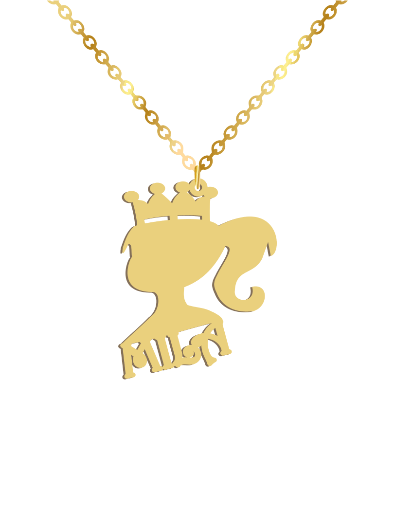 Princess Crown Name Necklace - Prime & Pure