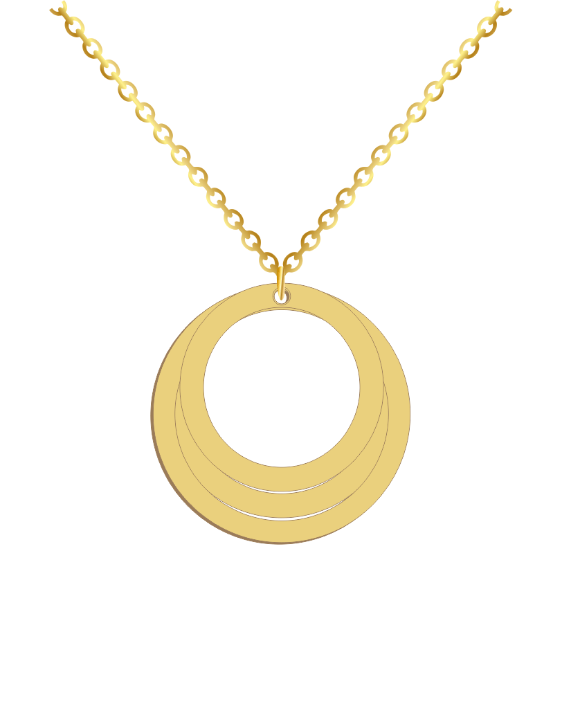 Three Circles Family Names Necklace - Prime & Pure