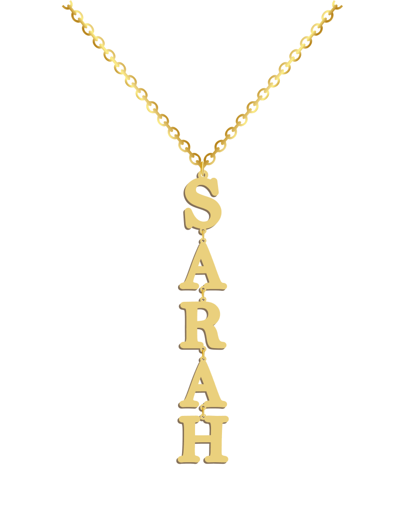 Vertical Letters Name Necklace - Prime & Pure