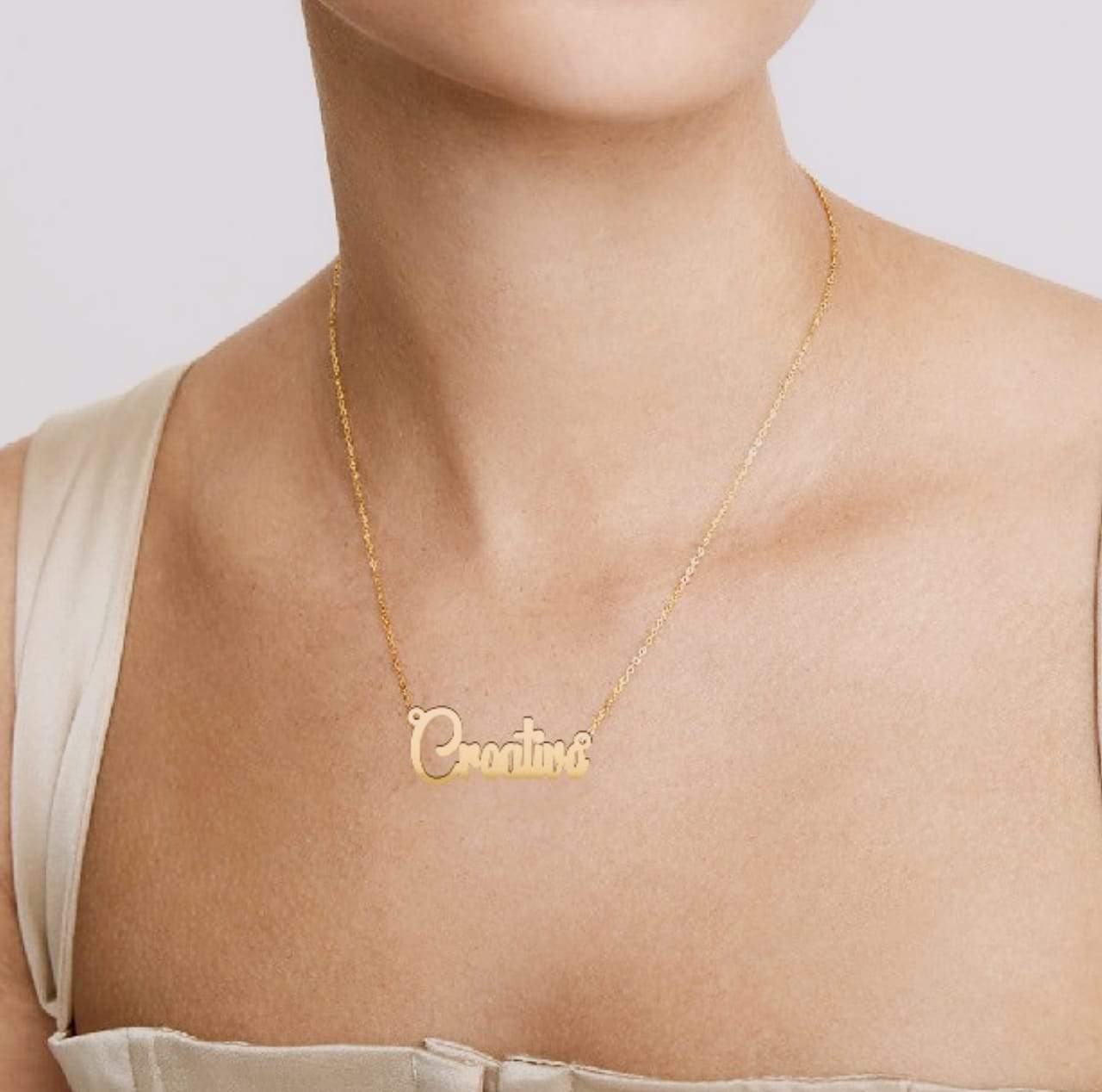 22k gold name deals pendant