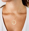 Engraved Name on Circle Heart Necklace - Prime & Pure