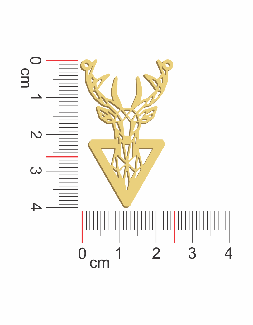 Geometric Deer (1) Necklace - Prime & Pure