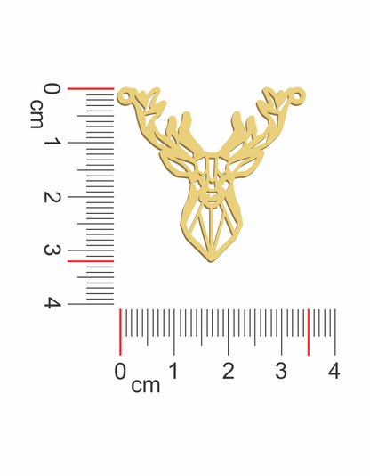 Geometric Deer (2) Necklace - Prime & Pure