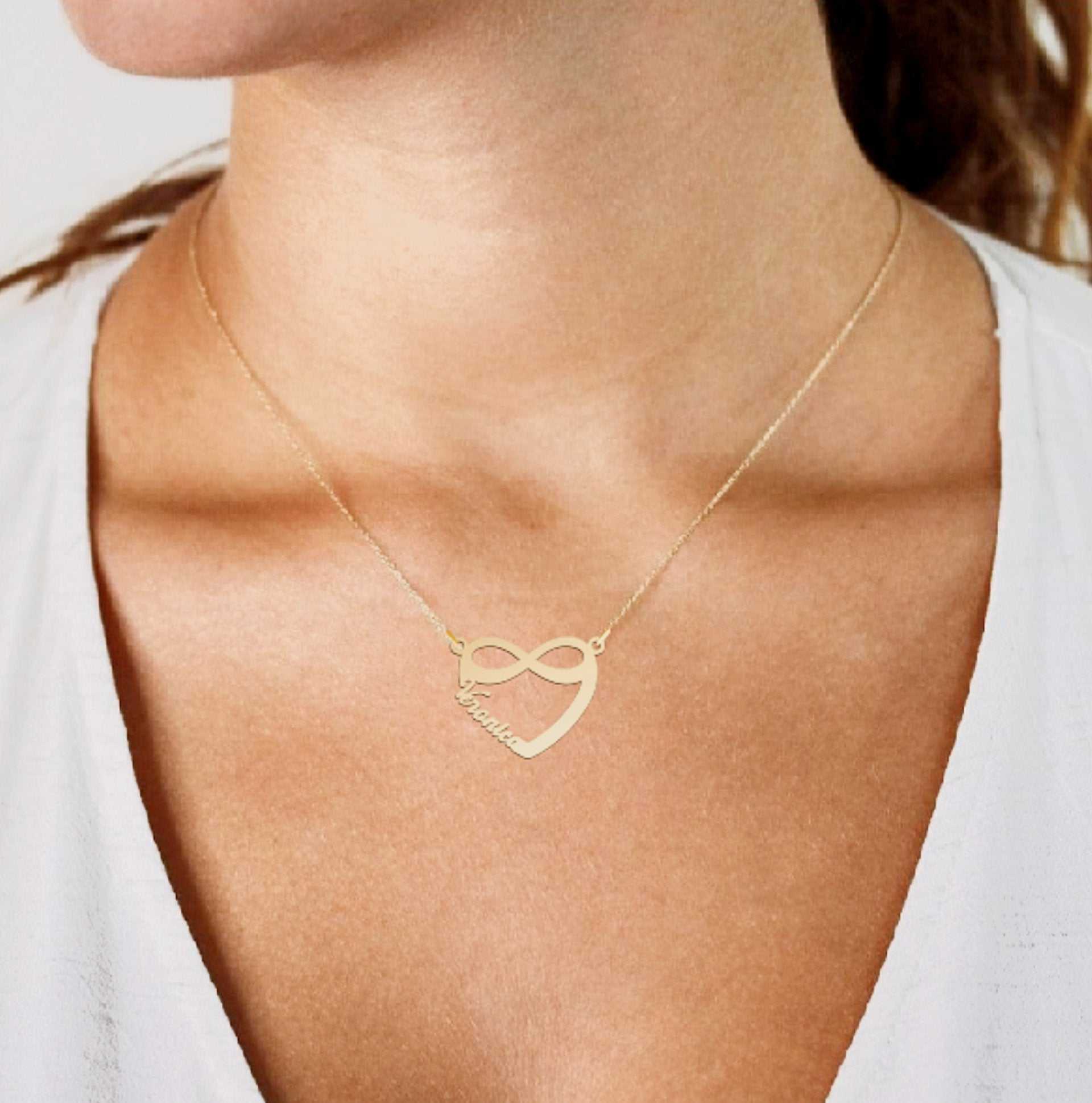 Heart Infinity Name Necklace - Prime & Pure