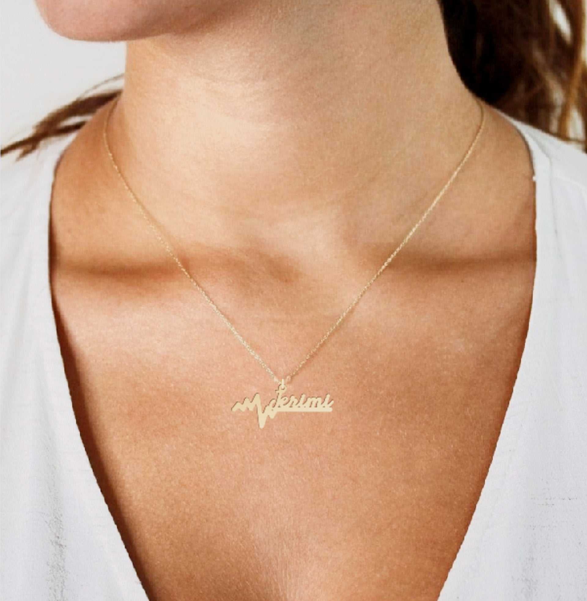 Heartbeat Name Necklace - Prime & Pure