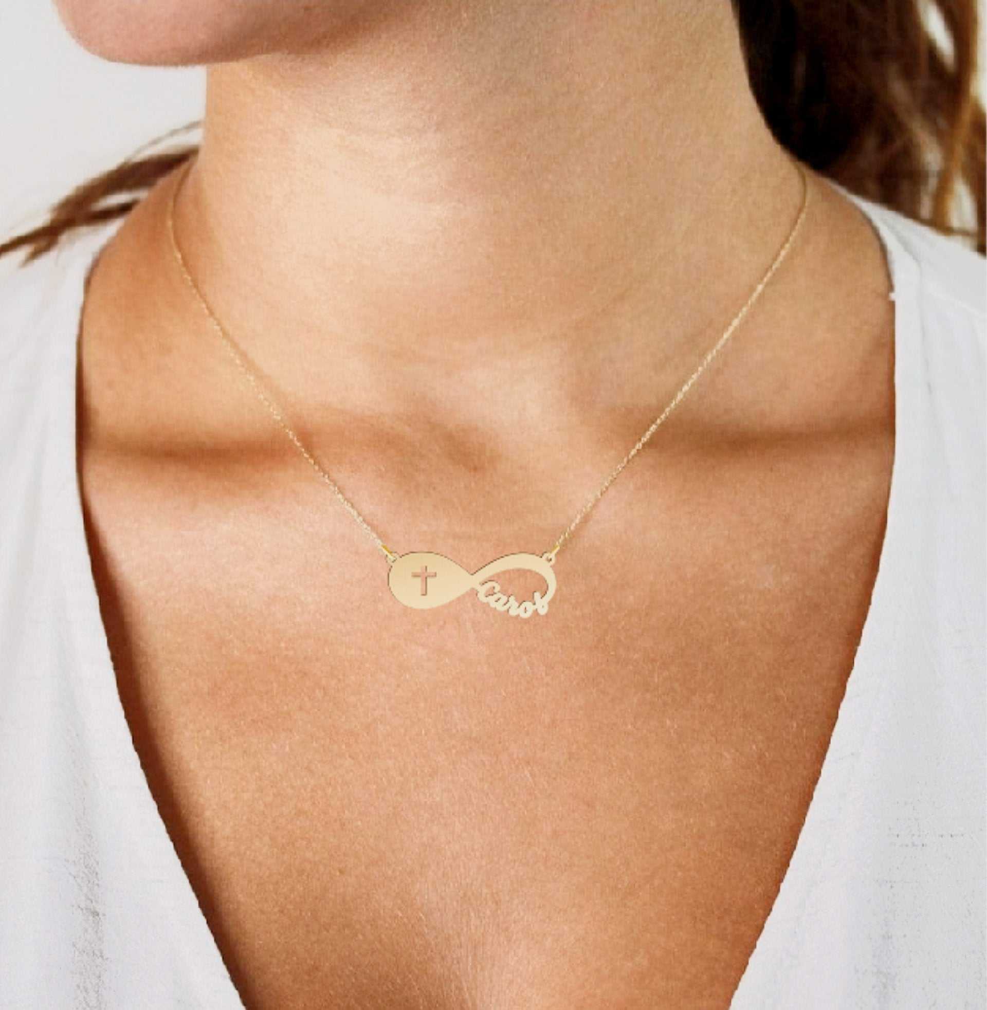 Infinity Cross Name Necklace - Prime & Pure