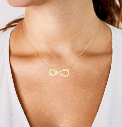 Infinity Heart Name Necklace - Prime & Pure