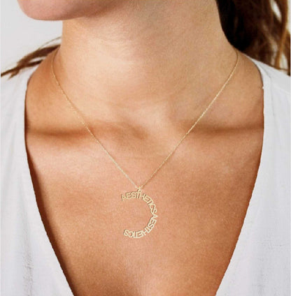 Semicircle Name Necklace - Prime & Pure