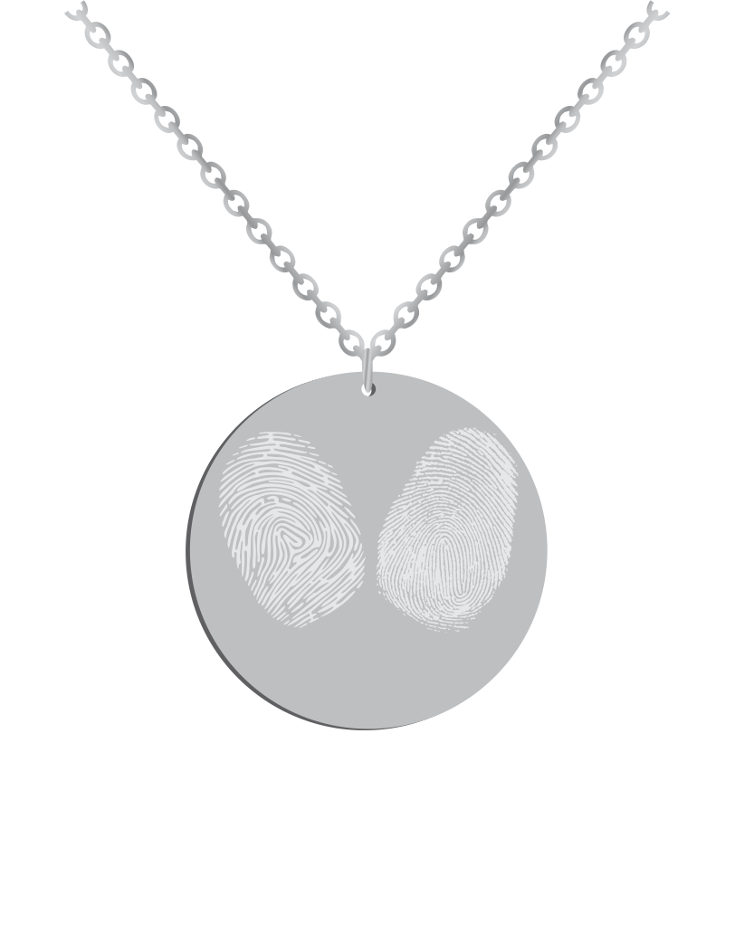 Couples Finger Prints Necklace - Prime & Pure