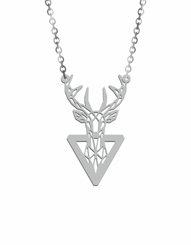 Geometric Deer (1) Necklace - Prime & Pure