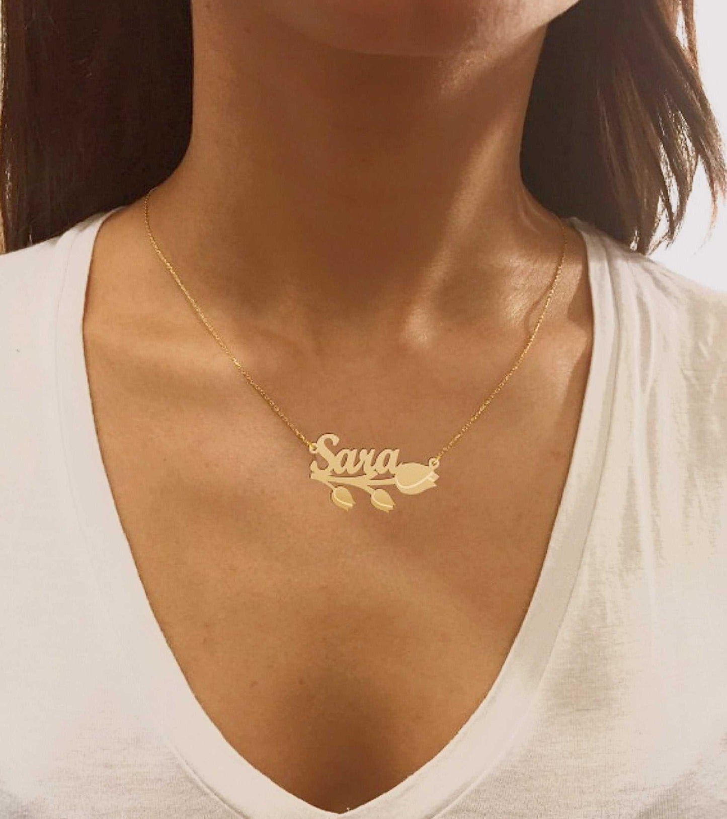 Tulip Name Necklace - Prime & Pure