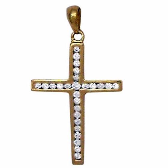 9 Karat Gold Cross with Real Diamonds - Prime & Pure