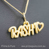 Solid Gold Name Pendant - Prime & Pure