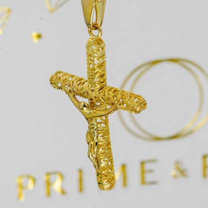 Weaved Tube Crucifixion Pendant - Prime & Pure