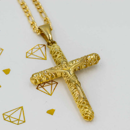 Weaved Tube Crucifixion Pendant - Prime & Pure