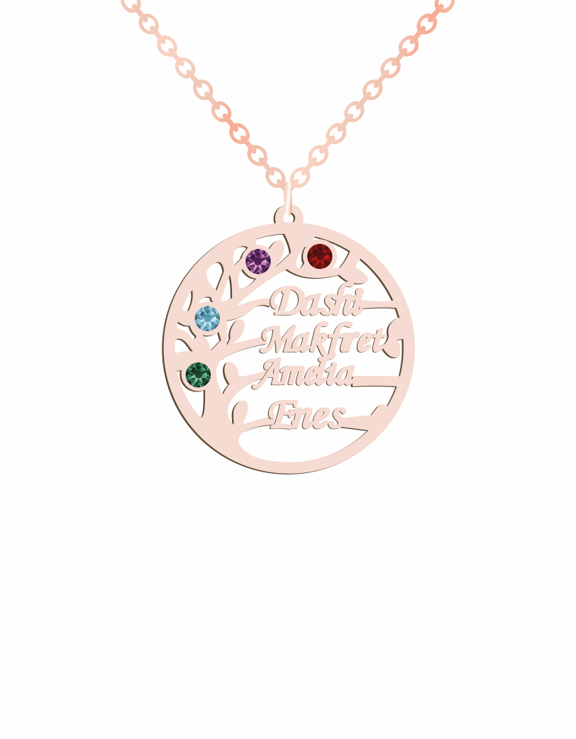 Family Tree Birthstones Necklace - Prime & Pure