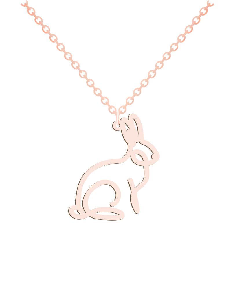 Rabbit Line Necklace - Prime & Pure