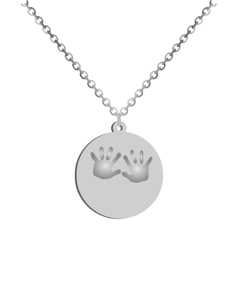 Baby Hands Print Necklace - Prime & Pure