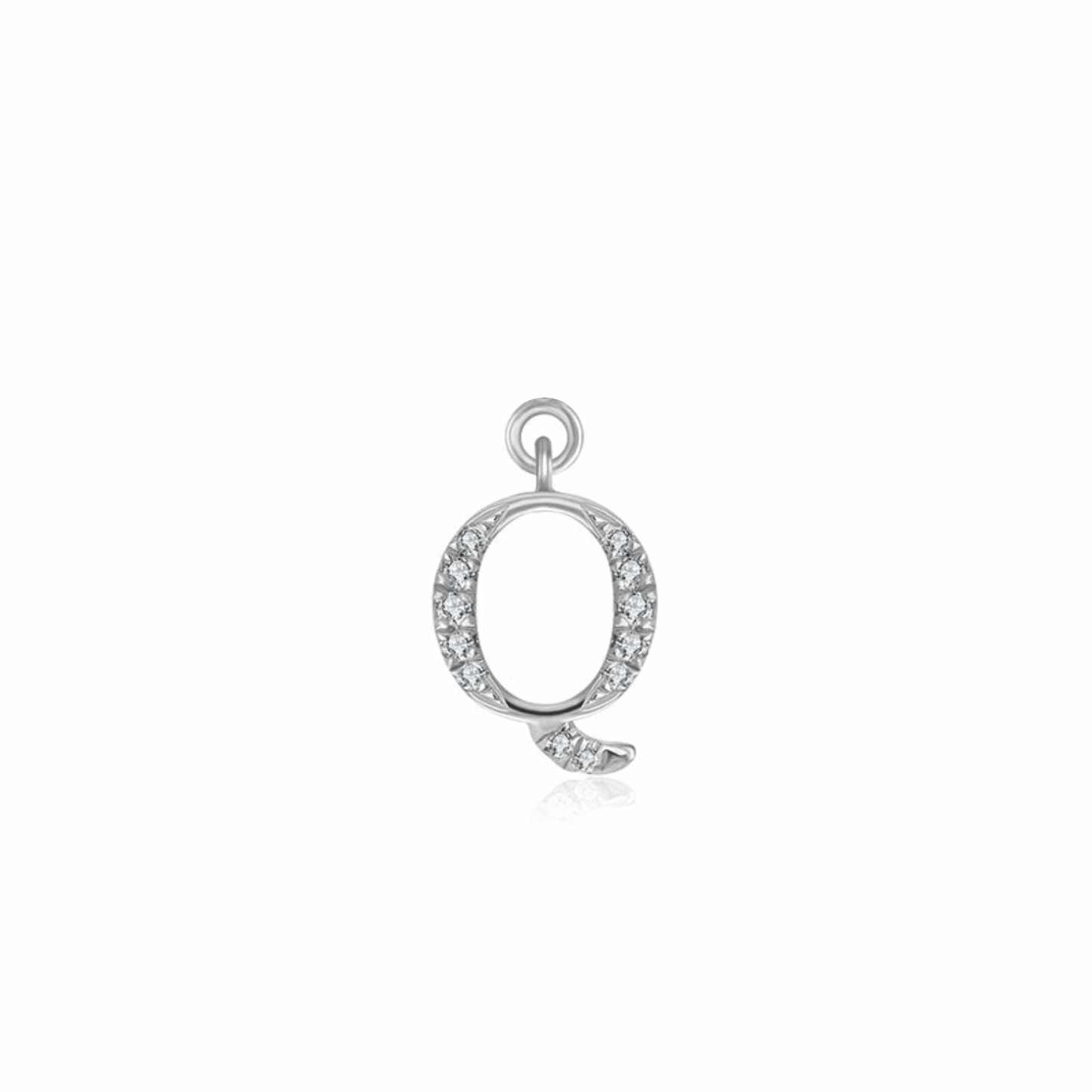 Iced Letter " Q " Pendant - Prime & Pure