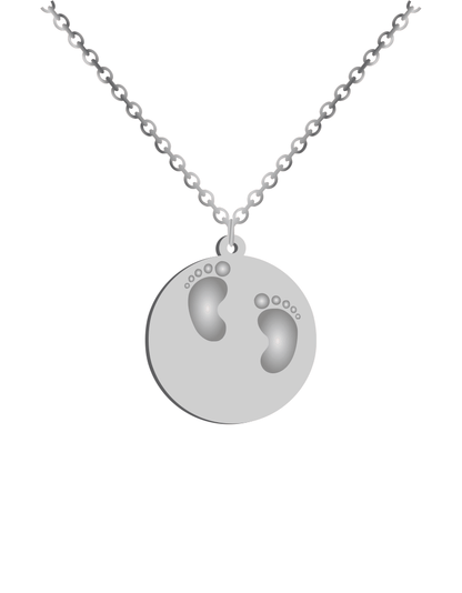 Baby feet Print Necklace - Prime & Pure