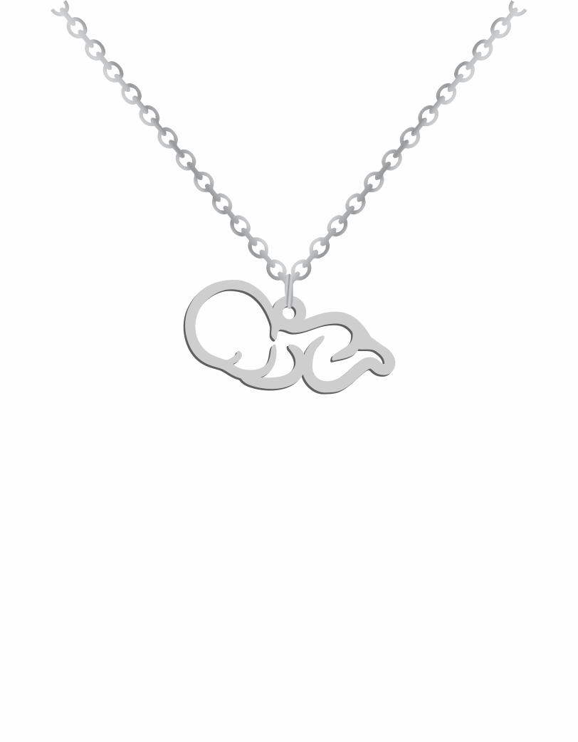 Baby girl hot sale silver necklace