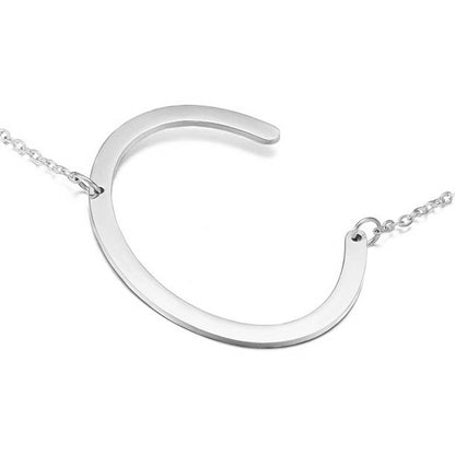 Sideway Big Letter Necklace - Prime & Pure