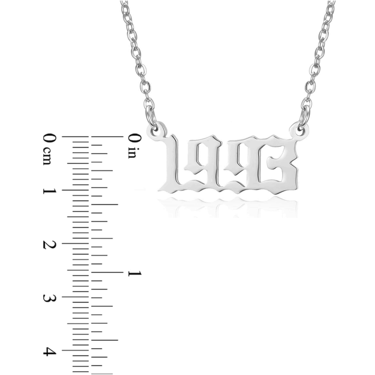 Prime & Pure Sterling Silver Birthyear Necklace 1993 - Prime & Pure