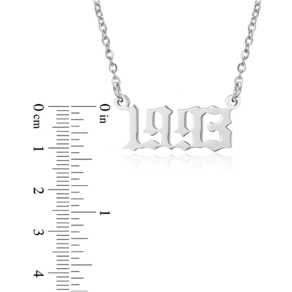 Prime & Pure Sterling Silver Birthyear Necklace 1993 - Prime & Pure