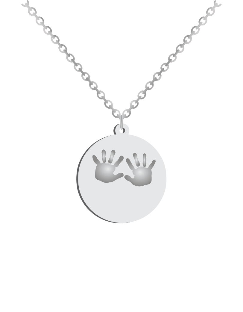 Baby Hands Print Necklace - Prime & Pure