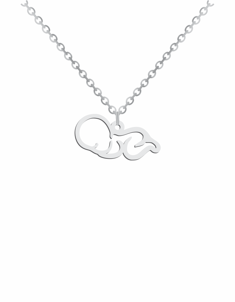 Sleeping Baby Line Necklace - Prime & Pure