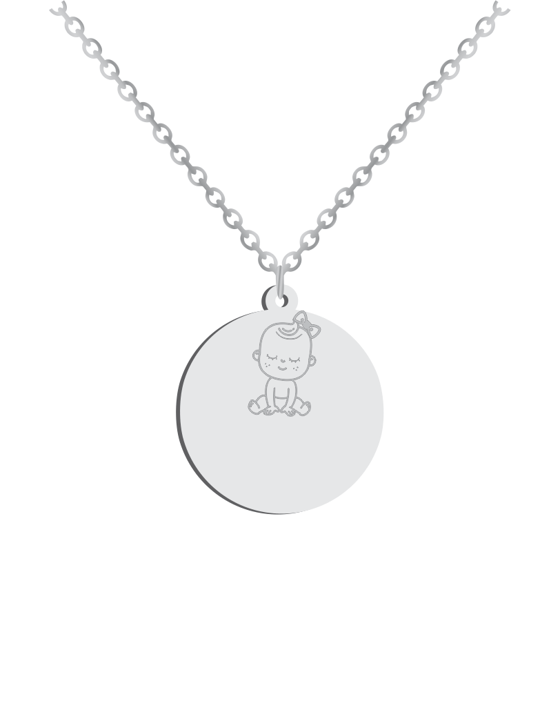 Baby girl hot sale necklace silver