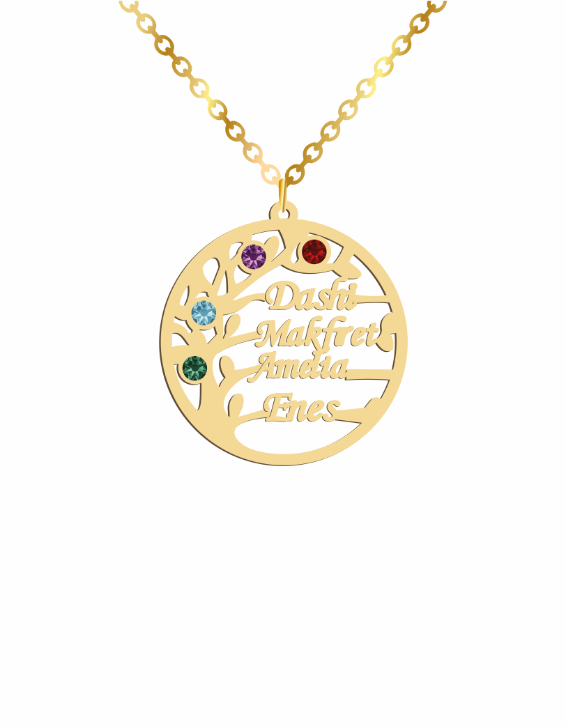 Family Tree Birthstones Necklace - Prime & Pure