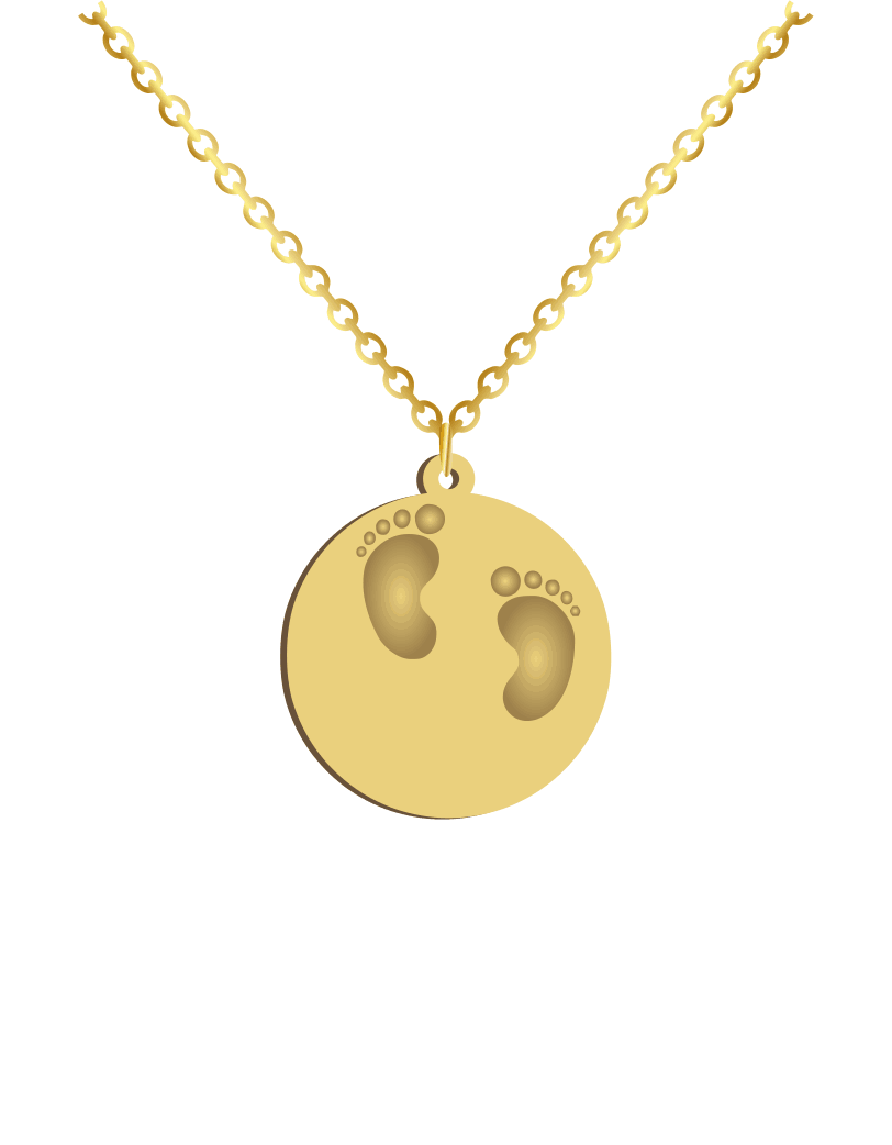 Baby feet Print Necklace - Prime & Pure